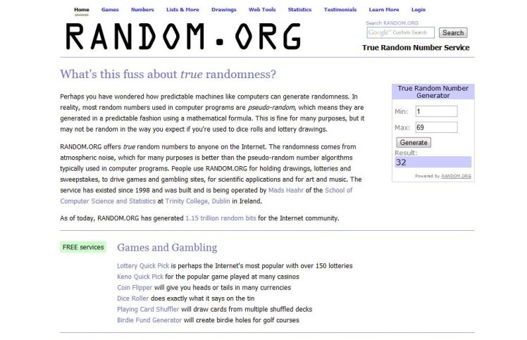 random number - skinny